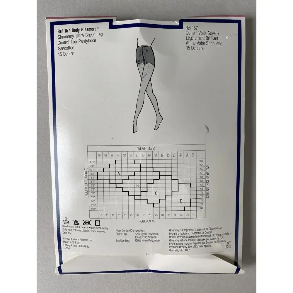 GIVENCHY Stockings Womens Size B Blue Sheer Pantyhose Luxury Designer Tights